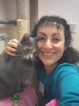 Ronni  at the animal shelter.